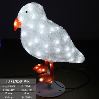 China Outdoor Led Bird Display Decoration Acrylic Animal Christmas Anime Led Light Bird for sale