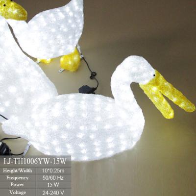 China Outdoor Decoration Animal Christmas Light Anime LED Display Lights Figure Goose for sale