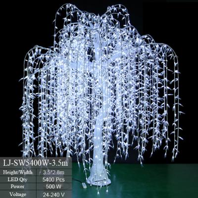 China Artificial Tropical LED Indoor Outdoor Light Tree Lit Weeping Willow Tree for sale