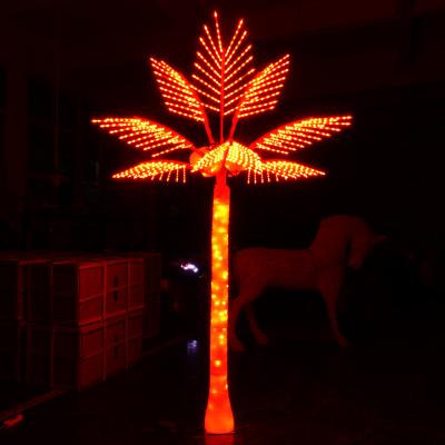 China Tropical Color Changing High LED Artificial Outdoor Coconut Palm Trees 2m 3m Wide for sale