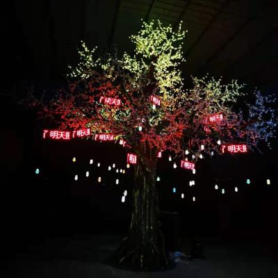 China interior & Outdoor Decoration Good Quality Customized Lighted Led Tree 3m Outdoor Decorative Flower Tree for sale