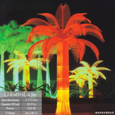 China Outdoor Simulation Lighting Tropical Landscaping LED Tree Artificial Palm Trees for sale