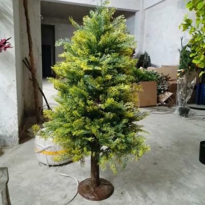 China Natural Wooden Artificial Pine Trees Modern Evergreen Decorative Trees For Decoration for sale