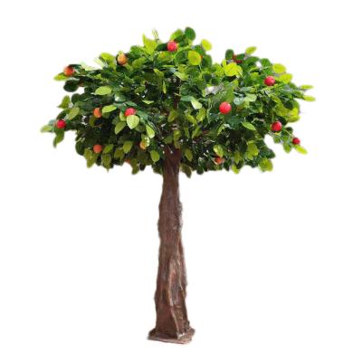 China Minimalist silk leaves fruit trees decoration high-grade artificial apple tree for sale