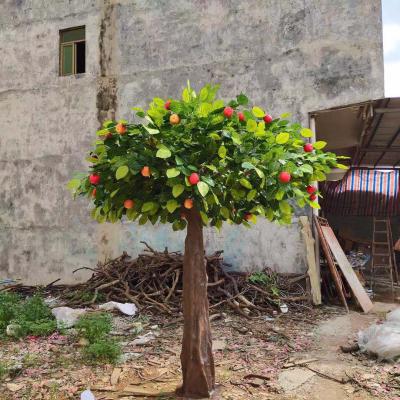 China 3m Modern Outdoor Faux Trees Artificial Apple Tree With Fruits for sale