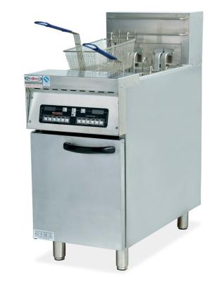 China Stainless Steel Computer Vertical Electric Fryer 1-Tank Deep Fryer for sale