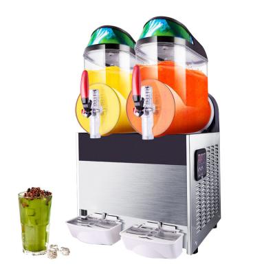 China JAHWA 10L 2 Tank Independent Control Stainless Steel Low Noise Commercial Electric Frozen Beverage Slush Machine For Sale for sale