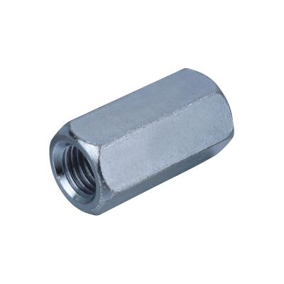 China Stock Heavy Industry Fairly Long Carbon Steel Galvanized Hex Connection Nut DIN6334 Hex Coupling Nut for sale