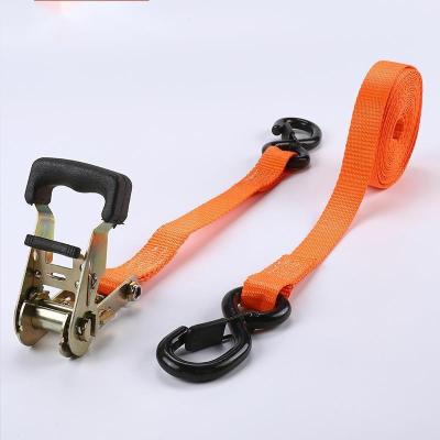 China 100% high tenacity polyester yarn tightener hot sale motorcycle trunk strap ratchet ENV ratchet buckle tie down strap1250kg for cargo for sale