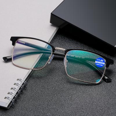 China New Fashion Slim Glasses Presbyopia TR90 Men's Business Presbyopic Metal Half Frame Hanging Wire 5207 for sale