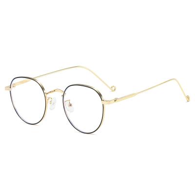 China New Optical Frames Glass Monocle Frame Star With Gold Wire Round Ultra Light Glasses Frame For Female Japanese Anti Myopia Blue Light Glasses for sale