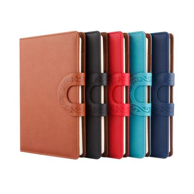 China Retro Magnetic Notebook Business Conference Leather Notebook Customized Book With Buckle for sale