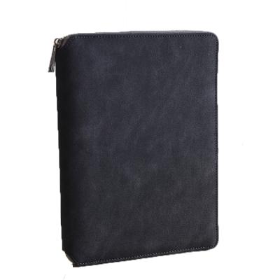 China Retro Magnetic Creative Notebook With Zipper Gift Loose-leaf Notebook Imitation Leather High-end A5 Notebook for sale