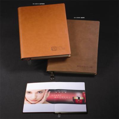 China Custom Leather Hardcover Spiral Binding PU A4 Filler Notebook Flip Logo Notebook Journal for sale