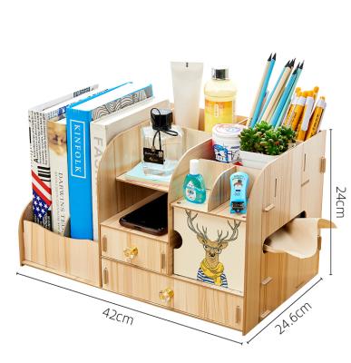 China Desktop Sundries Shelf Folder Receipt Box Drawer Type Simple And Beautiful Office Shelf In The Dormitory for sale