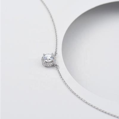 China Beautiful and Lively 925 Sterling Silver Necklace For Young Lady CLASSIC Platinum 925 Sterling Silver Necklace Fine Jewelry for sale