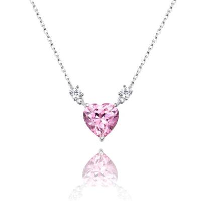 China FASHIONABLE Women's Accessories 2022 925 Sterling Silver Necklace Romantic Heart Shape Necklace Jewelry Sets For Lovers for sale