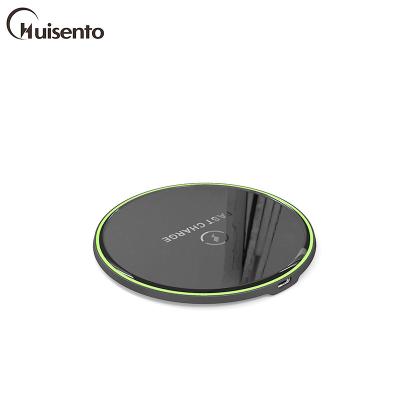 China HUISENTO 2022 Hot Selling Mobile Phone Radio Pad 5W 7.5W 10W Qi Fast Charging Mobile Phone Qi Wireless Charger for sale