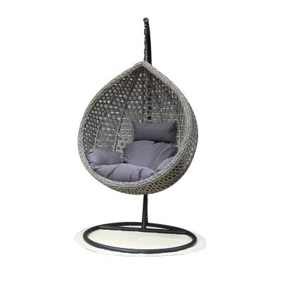 China Hot Sale Outdoor Hanging Rattan Egg Chair Leisure Wicker Easy Carry Patio Swing Modern Indoor Outdoor Hanging Swing Egg Chair Patio Swing for sale