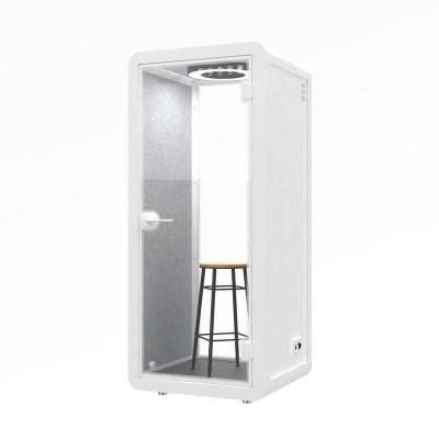 China Soundproof Office Soundproof Booth Adjustable Modern Acoustic Tempered Glass Phone Booth Pod Meeting Office Booth Pods (Size) for sale