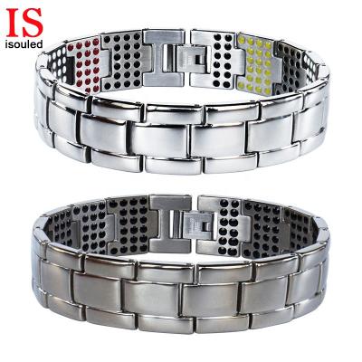 China Casual/Sports Japanese Counter The Same Far Negative Ion Element Steel Titanium Pure Titanium Bracelet Of Germanium Synthetic Stone for sale