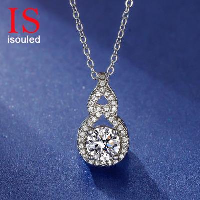 China 2022 Fashion Delicate and Minimalist Moissanite Brass Necklace Squash Best Friend Pendant for Women and Girl Gift for sale