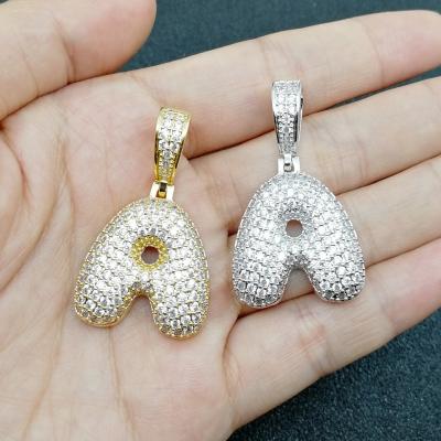 China 2022 Hiphop Micro Copper Zircon Set Pendant 26 Personality English Letters Hip Hop Necklace ABCDEFGHIJKLMNOPQRSTUVWXYZ for sale