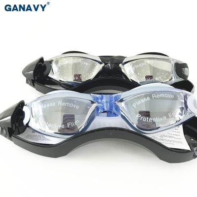 China Anti Fog Waterproof Anti UV Mirror PC Coated Lens With Silicone Professional Swimming Goggles for sale