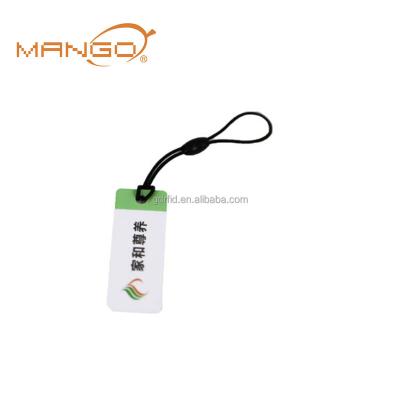 China Small NFC Patrol System RFID Key Chain PVC Mini Key Shaped Business Card for sale