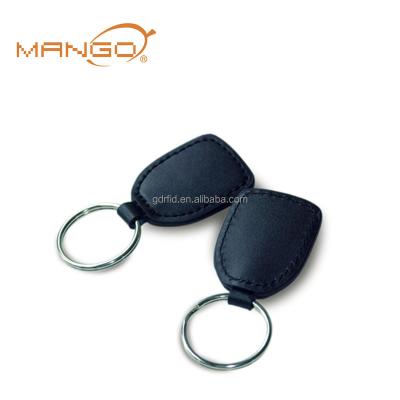 China Leather key control 125khz t5577 RFID rfid key fob chain for sale