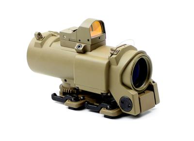 China Variable 1X - 4X  Tan Tactical Ar Scopes With Amber Brightness Sensor for sale