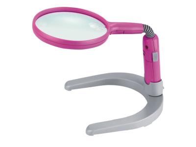 China 2.5x Power Chip Bulk Desktop Magnifying Glass With Led Light for Reading for sale