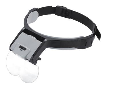 China Multiples Led Magnifying Glass Headset for Reading , Lighted Magnifying Glass for sale