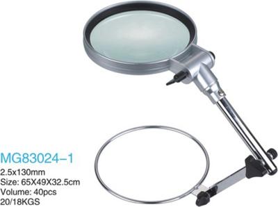 China 2.5X Free Standing Desktop Magnifying Glass , Desk Lamp Magnifying Glass for sale