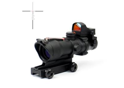 China Micro Open Green Red Dot AR Optic Sights 4x Magnifier Combo Sight Fiber for sale