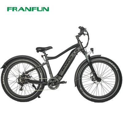 China FRANFUN Fast Tire Bafang 750W 26*4.0 Fat Delivery Aluminum Alloy Electric Mountain Bike for sale