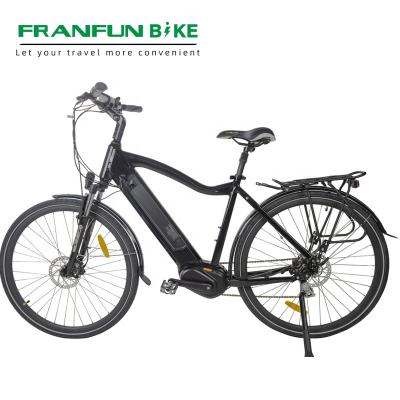 China FRANFUN 700C 36V17.5AH 350W Bafang Motor Luxury Mid Drive Motor Electric Bicycle for sale