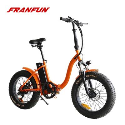 China FRANFUN Standard Quality Fat Tire Folding Bicycle 20 Inch 250w 350w Electric Fat Bike for sale