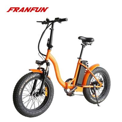 China FRANFUN Electric Folding Bike 20 Inch 350w Fat Steel Tire for sale