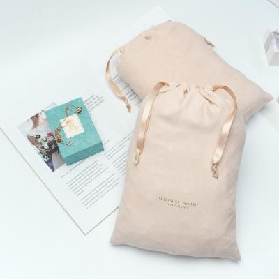 China Wholesale Recyclable Universal Suede Suction String Bags Drawstring Watch Pouch Suede Bag for sale