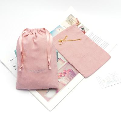 China Perfume Packaging Pouch Recyclable Suede Makeup Pouch Faux Suede Pouches Luxury Hot Stamping Perfume for sale