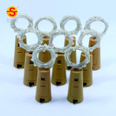 China String Lights Led Type Battery Wine Cork Light Battery Operated Copper Wire Bottle Cap String Decoration Living Room Fairy Light for sale