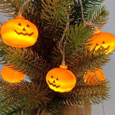 China Pumpkin 2M 10LED 2*AA Battery Operated Pumpkin Lights Copper String Lights For Halloween for sale