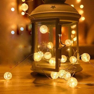 China Indoor Slit Balls 20L String Lights With Balls Mini Rice Fairy Lights For Bedroom Wedding Decoration for sale