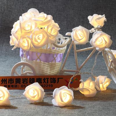 China Fairy Flower 10led String Light 2m Rose Flower Rose Flower String Light Lamp for Wedding Christmas Festival Decoration Home Indoor Lighting for sale