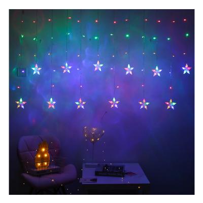 China Star Led Curtain Light Battery Operated Star Icicle Led Curtain Light Ramadan Party Home Decoration Ramadan Light String For Wedding for sale