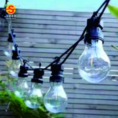 China Warm White Edison Bulb WANG WORLD Patio Wedding Holiday Edison Bulb 5.5m Warm White Led Solar Outdoor Christmas Lights Solar Christmas Lights for sale