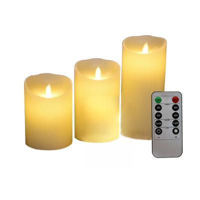 China Flameless Led Wax Candle Lights Festival Party Wedding Battery Operate Led Wax Flameless Candle Lights Led Candles With Remote Control for sale