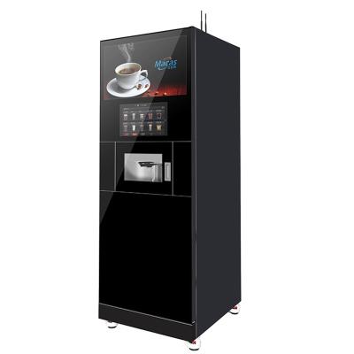 China Metalen glas Volledig automatische espresso koffie machine voor het metrostation Te koop