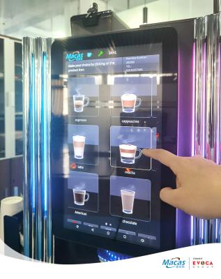 China 15.6inch Touch Screen Commercial Coffee Vending Machine With Automatic Dispensing for sale